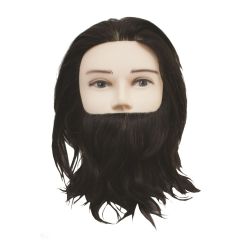 TESTINA UOMO MHK-8 BROWN CON BARBA E BAFFI