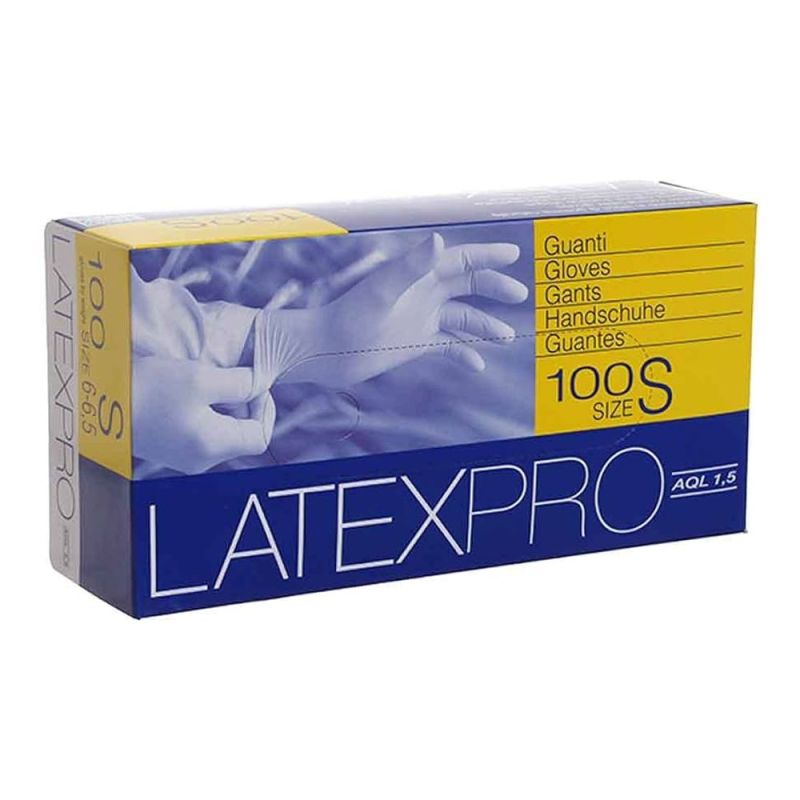 LATEX PRO GUANTI S/POLVERE 100PZ