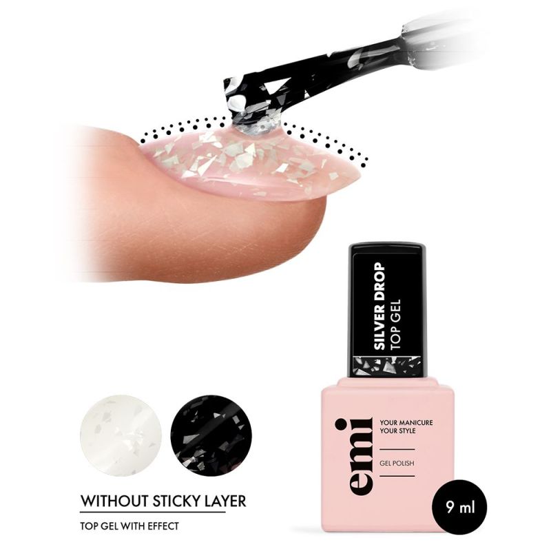 E.Milac Silver Drop Top Gel