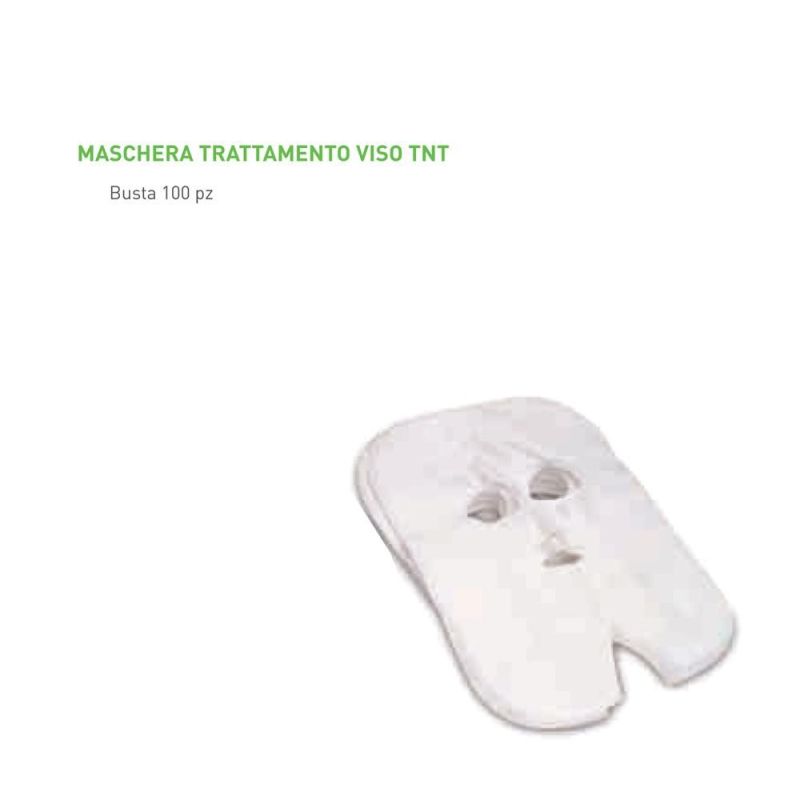 MASCHERA VISO IN TNT PER TRATTAMENTI 100 PZ
