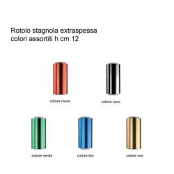 Rotolo di stagnola colorata h 120 mm