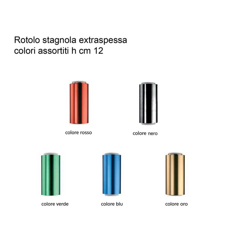 Rotolo di stagnola colorata h 120 mm