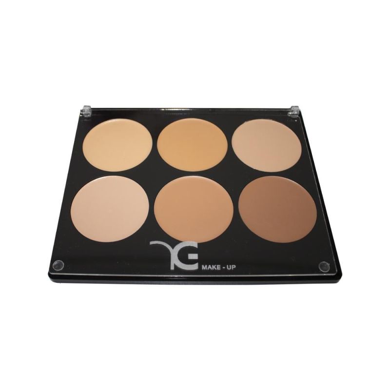 TAVOLOZZA TRUCCO FONDO TINTA COMPATTO X 6 COLORI