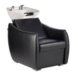LAVAGGIO HAZEL BLACK SKAI NERO CON VASCA BASCULANTE BIANCA